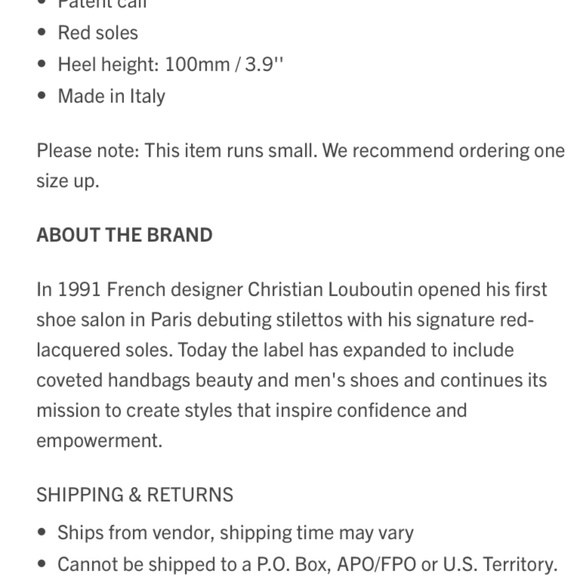 NIB Christian Louboutin Me Dolly 100MM Patent Leather Mules Retails $845 - Picture 7 of 7